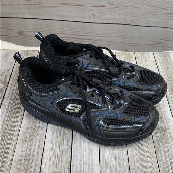 skechers shape ups black